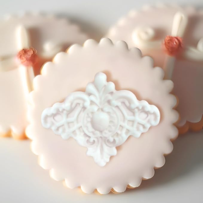 Art Molds for Polyclay Air Dry Clay Plaster Epoxy Resin Fondant Cake Decor 3 Border Trimmings