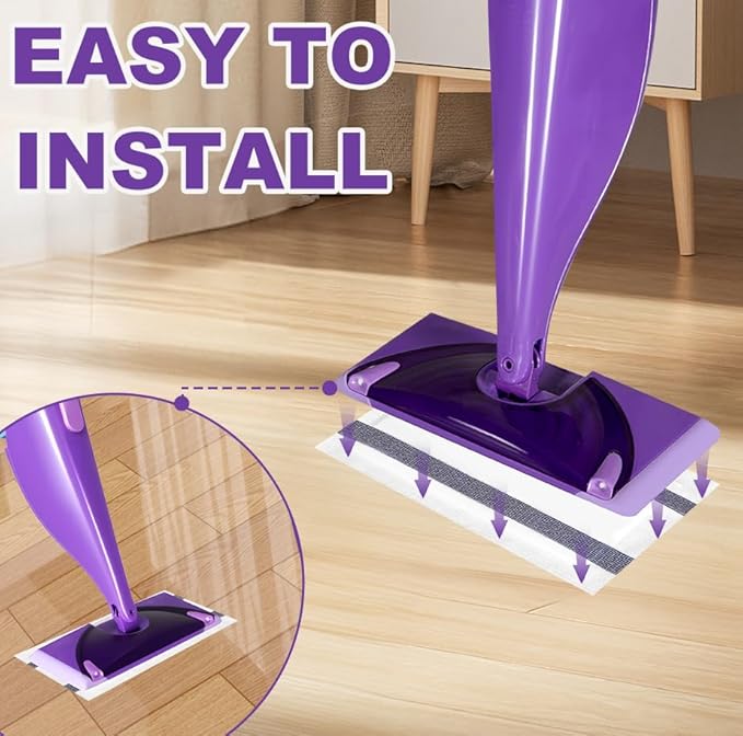 Disposable Mop Pad Refill for Swiffer Wet Jet Spray Mop, Wet Jet Pads for Multi-Surface Floor Cleaning, Multi-Layer Thickening and Super Absorbent, 20 Count