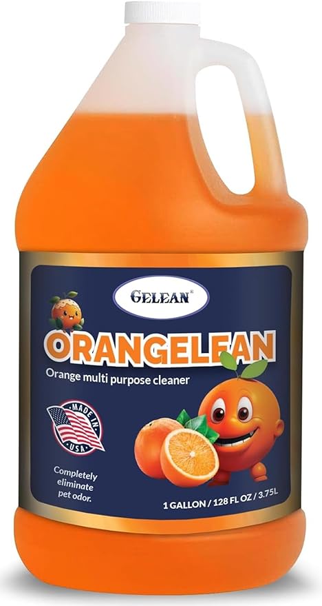 Multi Purpose Cleaner Pet Odor eliminator - Concentrate MAKES 64 GALLON - MADE IN USA- pH Neutral - ORANGELEAN Strong Odor Floor Cleaner - Orange Stain Remover 128 oz