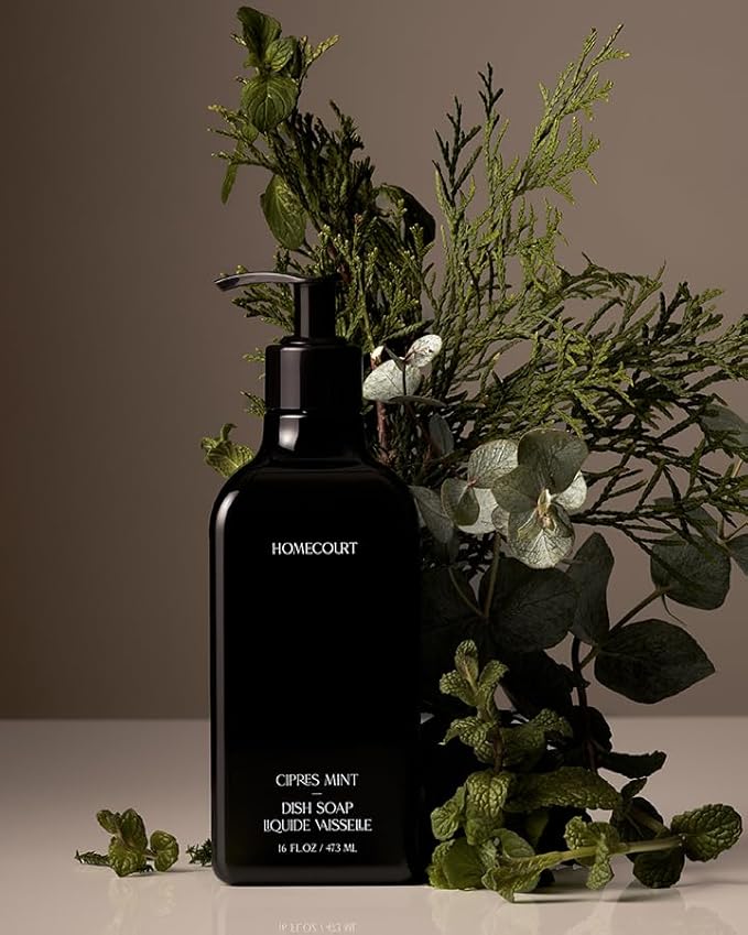 Homecourt Dish Soap, Dishwashing Liquid with Clean Ingredients, Non-Toxic & Skin-Safe, Safe for People & Pets, Cipres Mint, 16 fl oz