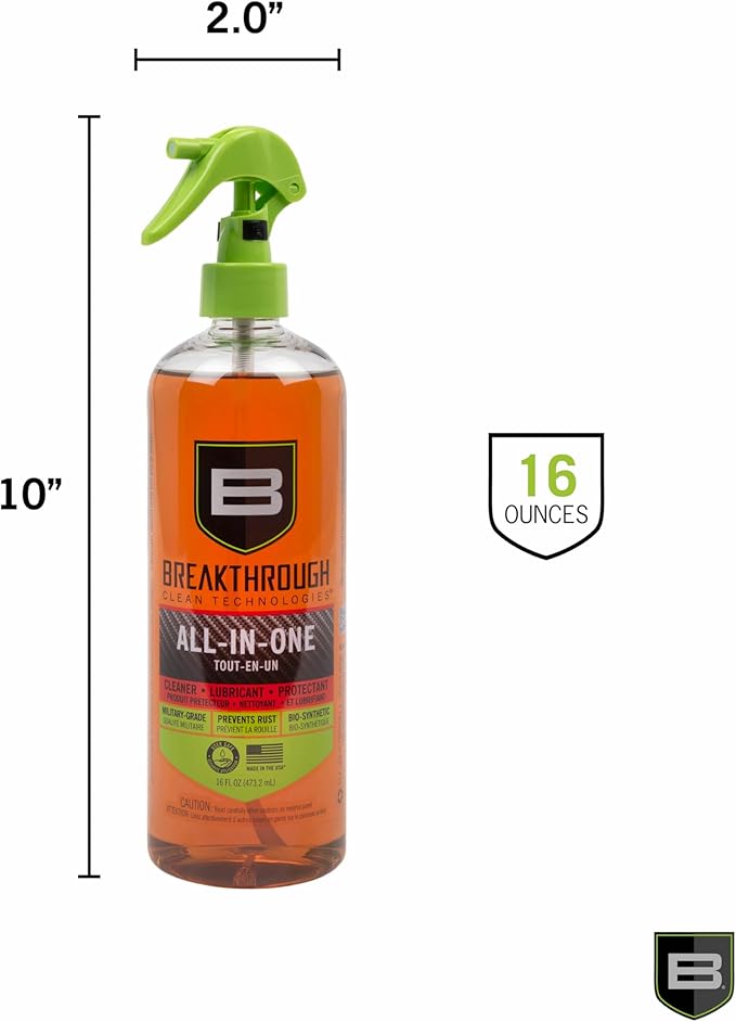 Breakthrough Clean Technologies Battle Born Bio-Synthetic All-in-One (CLP) Cleaner, Lubricant, & Protectant, 16oz Bottle