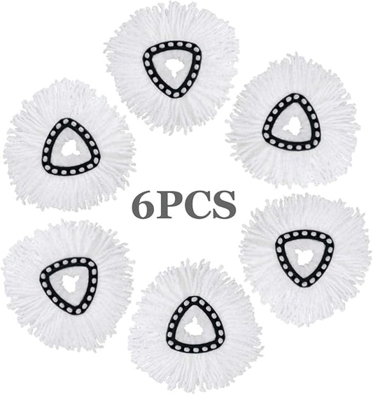 6 Pack Spin Mop Replacement Heads Microfiber Spin Mop Refills Easy Cleaning Mop Head