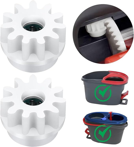 Easy Mop Pedal Broom Spin Replacement One Way Clutch Bearing Bucket Gear Sprockets Repair Compatible with O Cedar Velida and Market 90% Spin Mop and Bucket, Mop Gears, 2 Packs