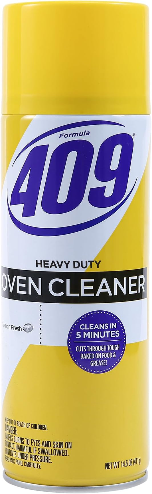 Formula 409 Heavy Duty Spray-On Oven Cleaner, Lemon Scent - Grill and Stove Top Cleaner Cuts Through Grease & Grime on Contact, A Powerful Clean You Can Trust, 14.5 Oz