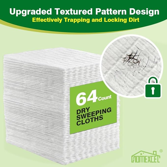 HOMEXCEL Dry Sweeping Cloths Pads Compatible with Swiffer Sweeper- Disposable Duster Refills Mop Pads for Floor Mopping and Cleaning, 120 Count