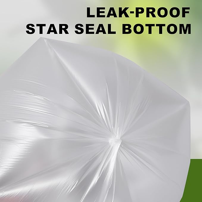 Trash Can Liner - Wholesale 1000 Count Garbage Bags on Perforated Roll 10-15 Gallon Multipurpose for Office Bathrooms Business Home Commercial and Industrial Needs