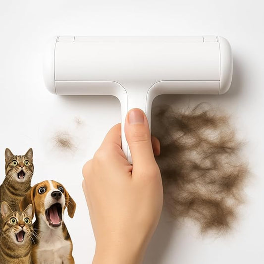 Pet Hair Removal Tool and Lint Roller – Reusable Cleaner - Dog and Cat Fur Remover Rollers on Laundry Clothes Furniture Couch Carpet Car Seat - Upgrade of Common Broom Rake Glove and Brushes