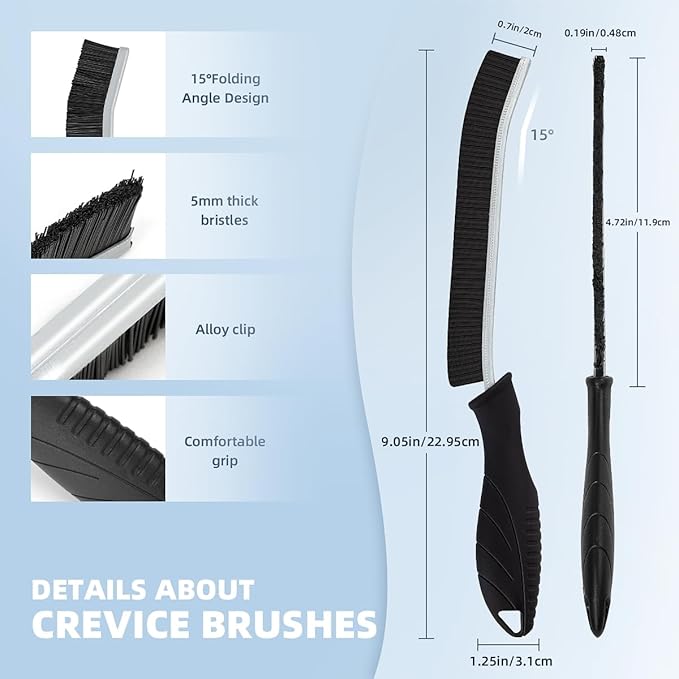 Hard Bristle Crevice Cleaning Brush-Thin Gap Scrub Brush, Small Cleaning Brush, Grout Brush, Kitchen Brush, Cleaning Tools for Toilet, Bathroom, Sink, Home, Household, Window (3, Purple)