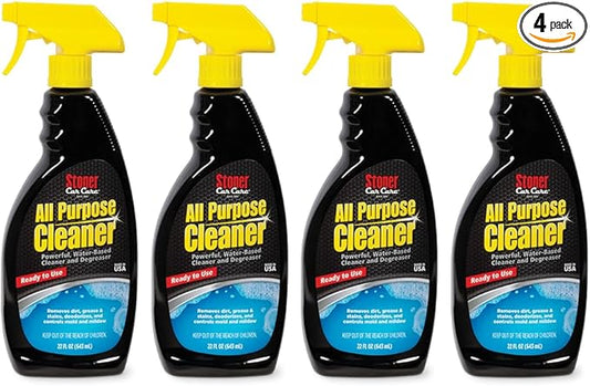 Stoner Car Care 92694-4PK All Purpose Cleaner Powerful Water-Based Cleaner and Degreaser, Easily Removes Dirt, Grease, Stains, and More, Multi-Purpose, Multi-Surface, Ready to Use, 22 Fl Oz, Pack of 4