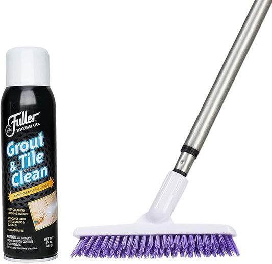 Fuller Brush Tile Grout E-Z Scrubber + Tile & Grout Cleaner - Lightweight Multipurpose Power Surface Scrubber & Cleaner Brush - Perfect for Cleaning Hard to Reach Areas