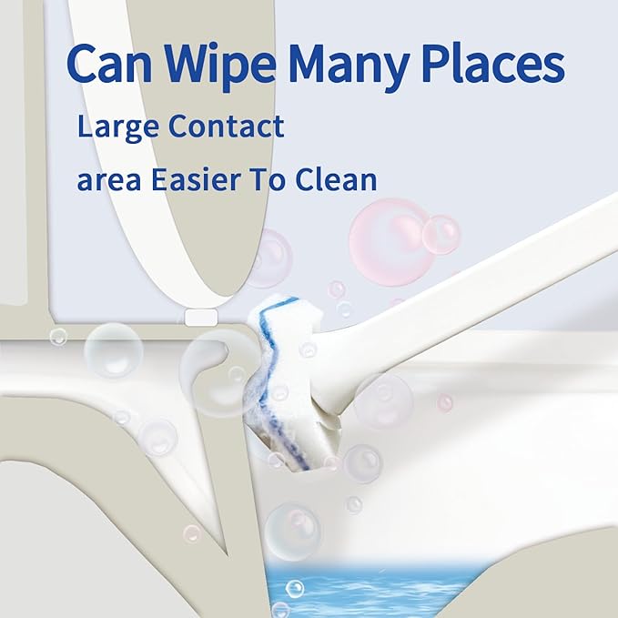 Aimery 40 Count Blue Disposable Toilet Bowl Wand Refills – Easy Clean & Fresh Bathroom