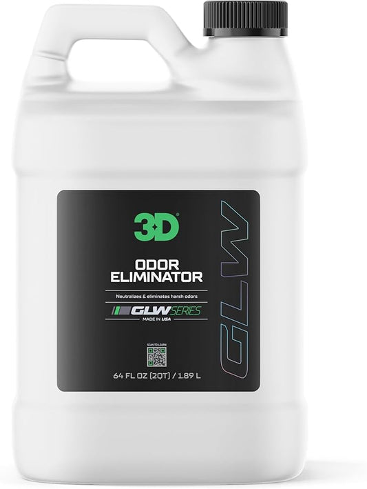 3D Odor Eliminator, GLW Series | Ultra Powerful Air Freshener | Long Lasting Odor Relief | Neutralizes Unwanted Smells | Fresh Scent | DIY Car Detailing (64 Oz) (64 Oz)
