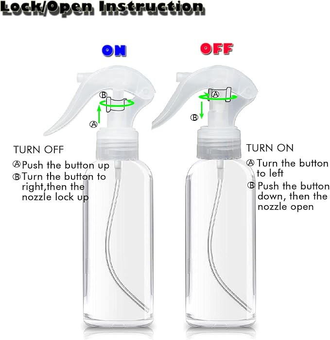 Small Spray Bottles, Hair Spray Bottle 3.5oz/100ml Clear Plastic Fine Mist Travel Size Mini Empty Bottle Set Refillable Reusable Liquid Container for Essential Oils Water Squirt (4 Pack)