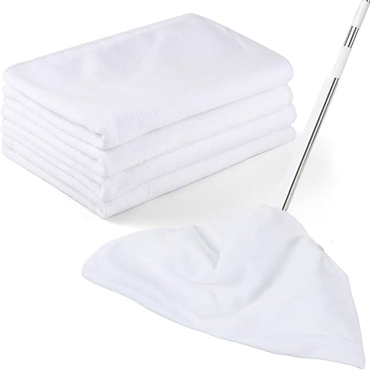 4 Pack Extra Large Microfiber Cleaning Cloths 20"x30", Lint-Free Reusable Towels for Home, Glass, Windows, Office, Kitchen, Bathroom – White