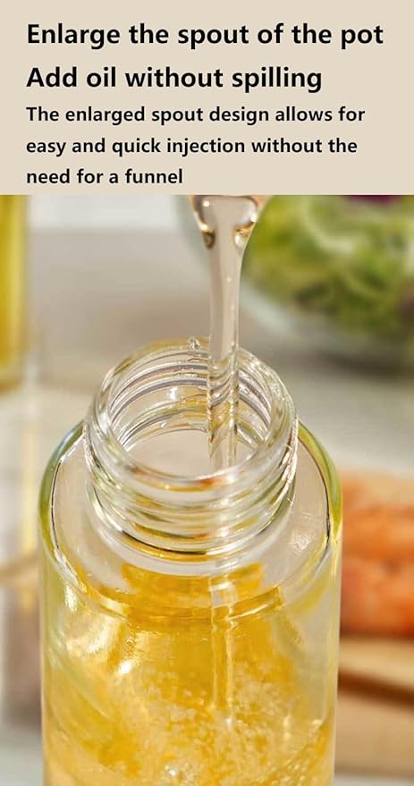 Press the fuel spray bottle,Oil Sprayer for Cooking, 220ml /7.44oz Glass Olive Oil Sprayer, Continuous Spray with Portion Control, Oil Dispenser Bottle for Kitchen, Air Fryer, Frying, Salad, Grill.
