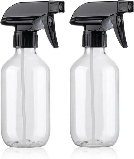 Teyssor Spray Bottles Water Spray Bottle 2 Packs- BPA Free -10 oz/300 ml Plastic Refillable Containers Fine Mist Small Spray Bottle with Adjustable Nozzle for Hair, Cooking, Cleaning
