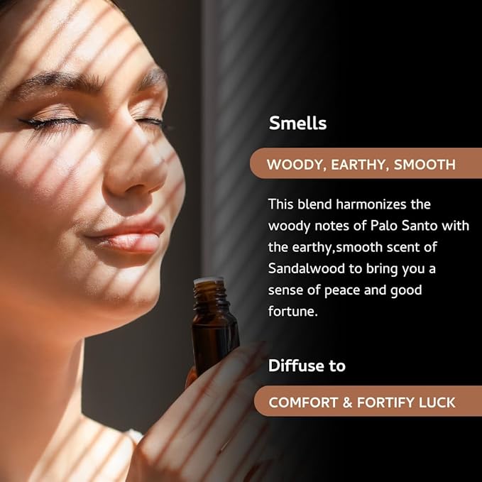 Palo Santo & Sandalwood Essential Oil Diffuser Blend by Aromafume | 3 x 10ml / 0.33 fl oz l Aromatherapy Oil for Smokeless Smudging | Natural Air fresheners for home | Spiritual Meditation Accessories