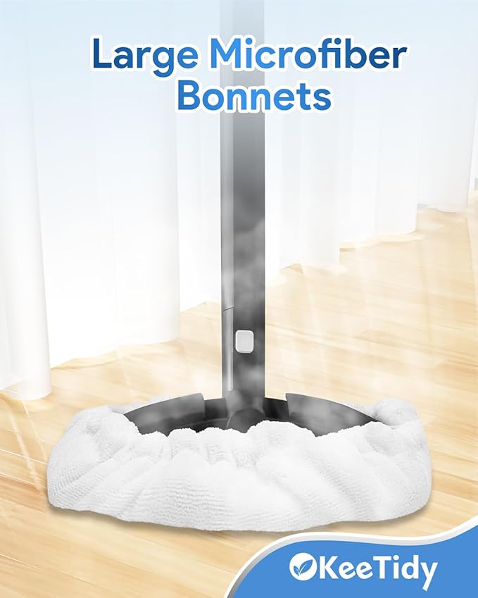 6 Pack Steam Cleaner Attachments Compatible with Dupray Neat Steam Cleaner & Compatible with McCulloch Steam Cleaner 2 Large Rectangle+4 Small Triangle Bonnets Reusable Microfiber Mop Pads Accessories