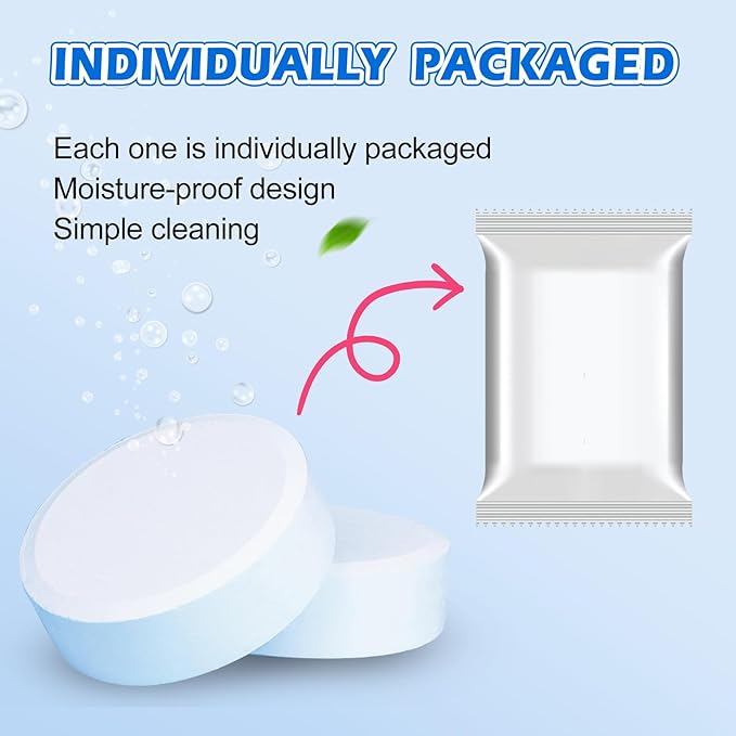 Automatic Toilet Bowl Cleaner Tablets–Fresh Scent,50 PACK,Long-Lasting Clean–Safe for Tanks&Pipes Deodorizing and Descaling–Bathroom Cleaner Against Tough Stains Keeps Bowl Clean Between Washes-easy A
