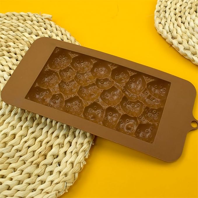 mostsom Chocolate Mold Silicone Strawberry Shape Mold for Stuffed Bar, Rectangle Pistachio Chocolate Bar Break Apart Candy Bar Molds (F_ 8.92x4.04x0.36 inch)