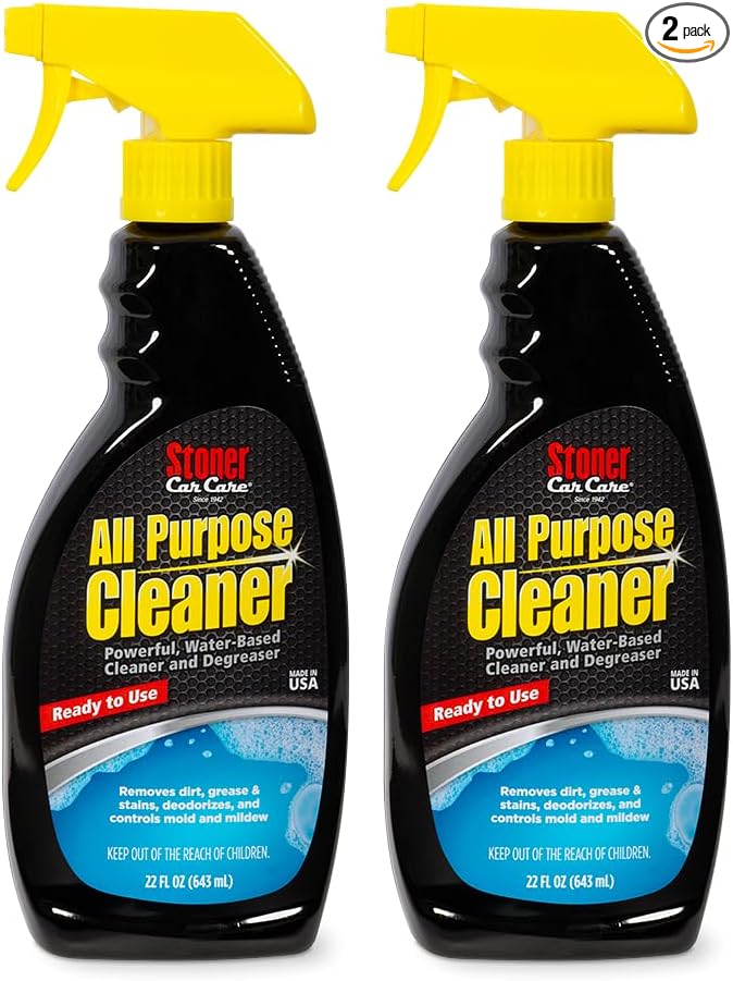 Stoner Car Care 92694-2PK All Purpose Cleaner Powerful Water-Based Cleaner and Degreaser, Easily Removes Dirt, Grease, Stains, and More, Multi-Purpose, Multi-Surface, Ready to Use, 22 Fl Oz, Pack of 2