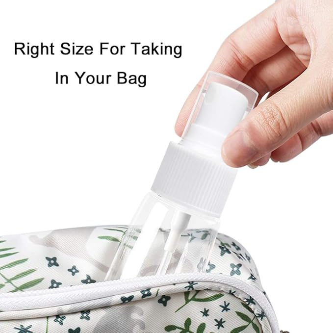 Travel Bottles Fine Mist Spray Bottle Pump Bottles Dispenser 3.4oz/100ml 6 Pack Clear Plastic Tsa Approved Reusable Container for Shampoo Lotion,Cleaning Solutions,Plants,Pet,Essential Oils, Hair,Cook