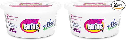 Quick 'n Brite All Purpose Cleaning Paste – Miracle Cleaner for Tough Stains | Eco-Friendly, Non-Toxic, Pet-Safe | Multi-Surface Stain Remover | Made in USA, 12oz (Pack of 2)