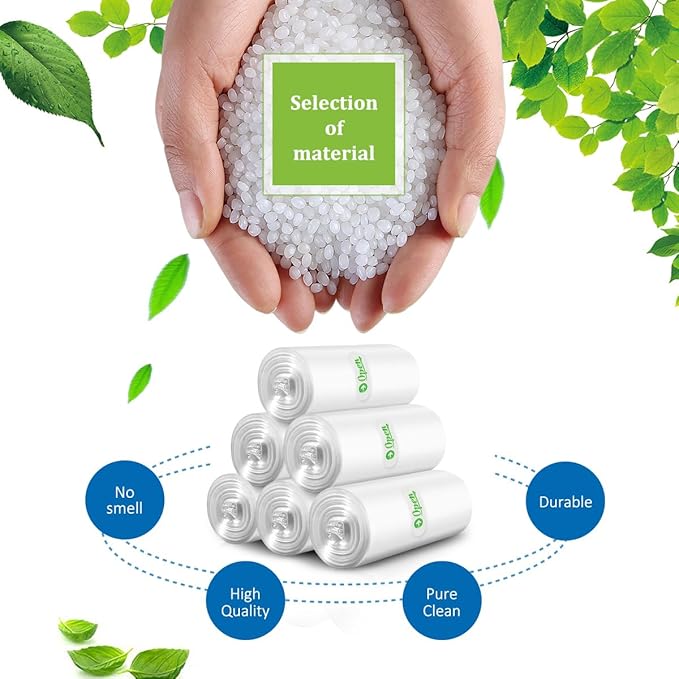 4 Gallon 1000 Counts Strong Trash Bag Garbage Bags by Teivio, Bathroom Trash Can Bin Liners, Small Plastic Bags for home office kitchen