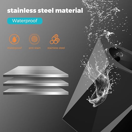 2.64 Gallon Metal Trash Can, Creative Diamond-Shaped Garbage Can, Simple High-Grade Waste Basket, for Home Bathroom Office. (10L Black Diamond)