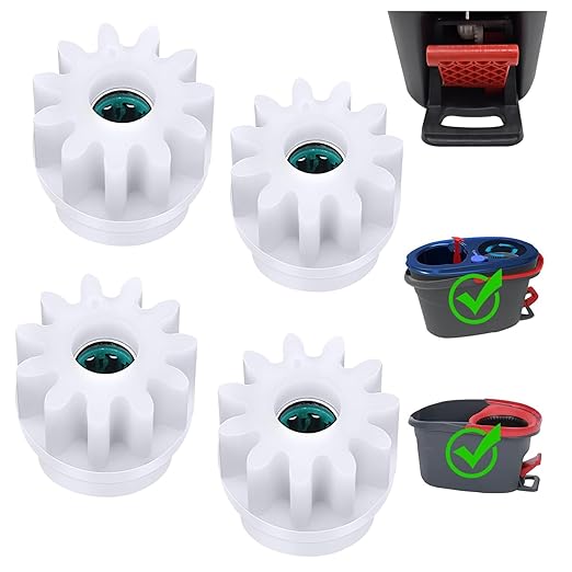 Spin Mop Bucket Gear Easy Mop Pedal Broom Bearing Gears Repair Compatible with Ocedar Vilida, One Way Clutch Bearing Bucket Gear Sprockets for Spin Mop Bucket (4PCS Gears)