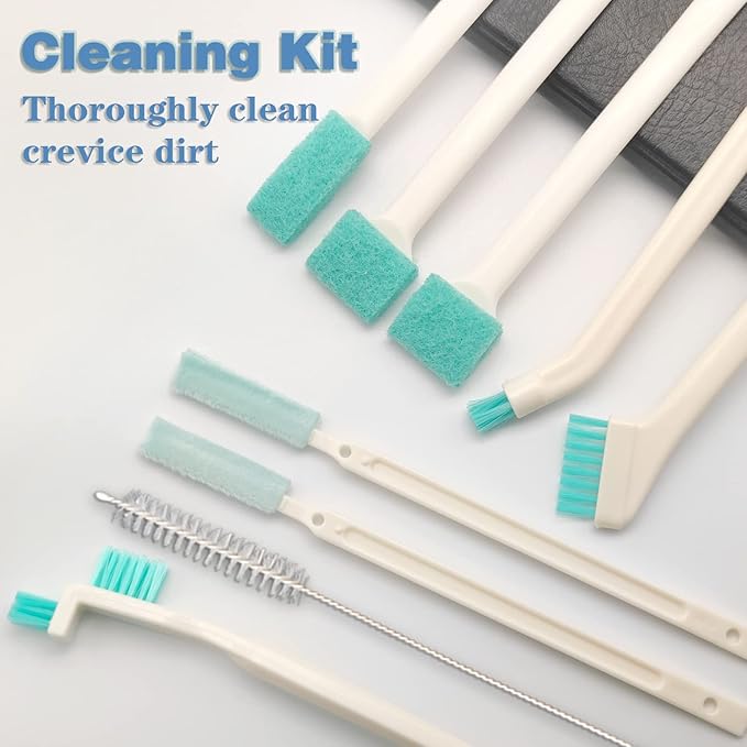 9 Pcs Small Household Cleaning Brushes by ELEMGULY,Deep Detail Crevice Brush Set for Hole, Gap, Corner, Space, Micro Crevice Scrub Cleaner Tool for Bottle, Keyboard, Window, Door Track,1 Sets