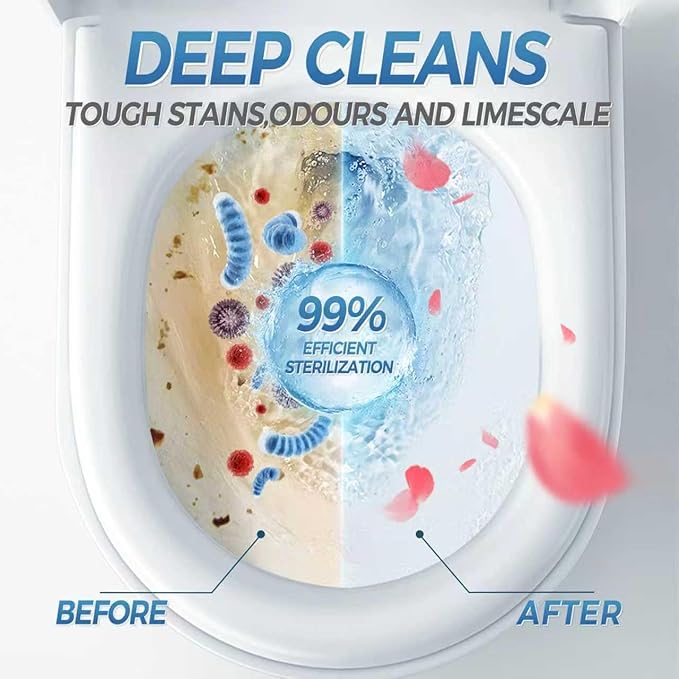 Foam Toilet Cleaner,Toilet Cleaner, Ceramic Mterial Cleaning Booster, Fully automatic, no manual operation required, highly efficient for deep cleaning the inner walls of the toilet.