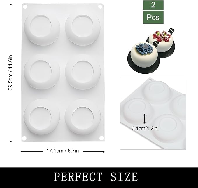 Succulent Chocolate Molds, 2 Packs, 12-Cavity, Honeycomb Silicone Planter Mold for Baking Mousse Cake Cupcakes Pudding Candy