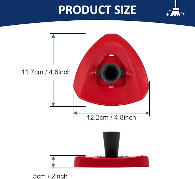 Spin Mop Replacement Head Base Compatible with Ocedar RinseClean 2 Tank System Only Spin Mop Heads Base Replacement for O Cedar Mop Replace Head, Rotating Mop Base for EasyWring RinseClean Spin Mop