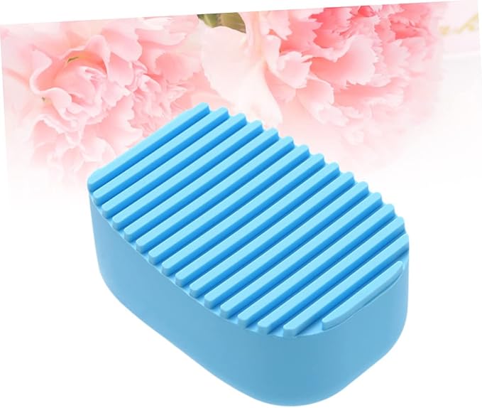 Homoyoyo Candy Color Thick Silicone Laundry Brush Handheld Scrubbing Tool for Clothes Washing Portable Washboard Cleaner Suitable for Home and Travel