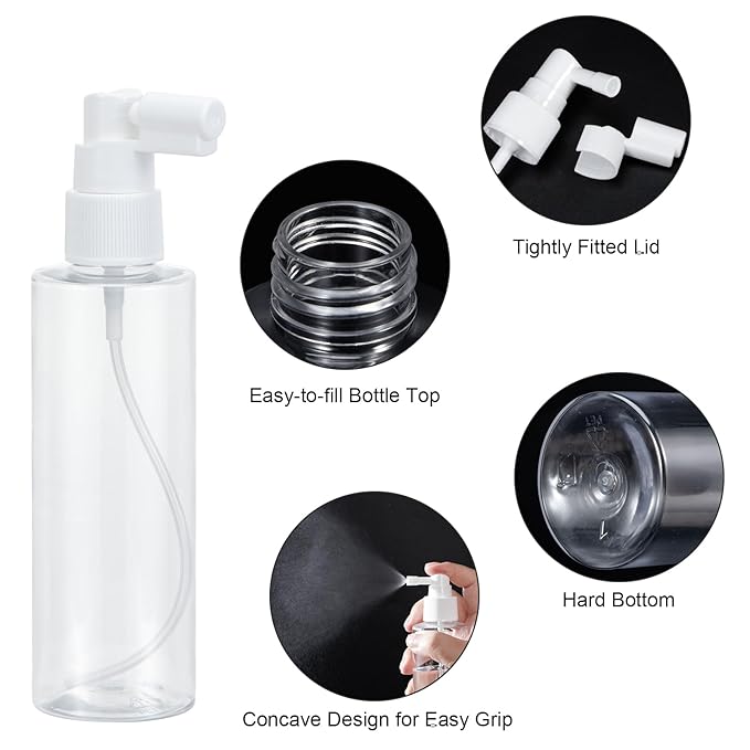 Yebeauty 6 Pack 100ml/3.3oz Refillable Travel Size Spray Bottle Plastic Lightweight Mini Spray Bottles Empty with Tight Cap Reusable Sprayer Atomizers for Gardening Perfumes Skincare Cosmetics, Clear