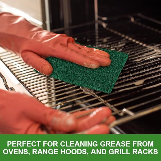 AIDEA Heavy Duty Scouring Pads, Dish Scrubber Pads for Household and Kitchen, Multipurpose Scour Pads for Cleaning, 24 Pack, 5.5in*3.5in