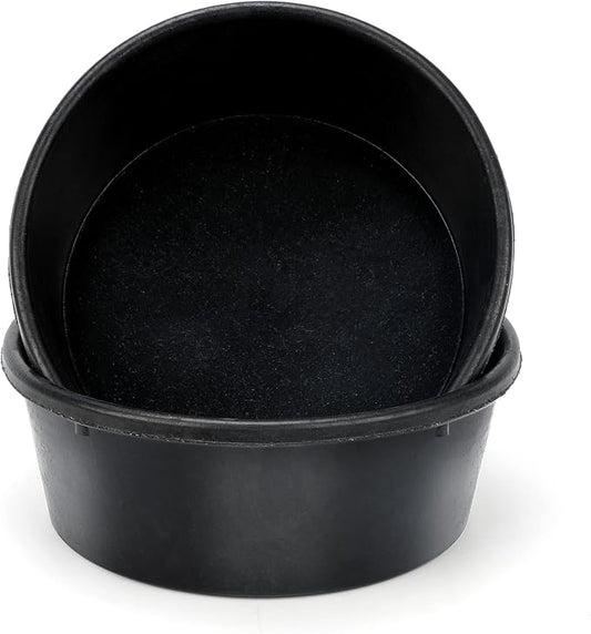 2Pcs Rubber Feed Pan, 1 Gallon Horse Feed Bucket Utility Feed Bucket, 10.6 x 4.1Inches Rubber Bowl Chicken Dust Bath Livestock Water Bowl for Pig Goat Chicken Dogs Farm Small Animal