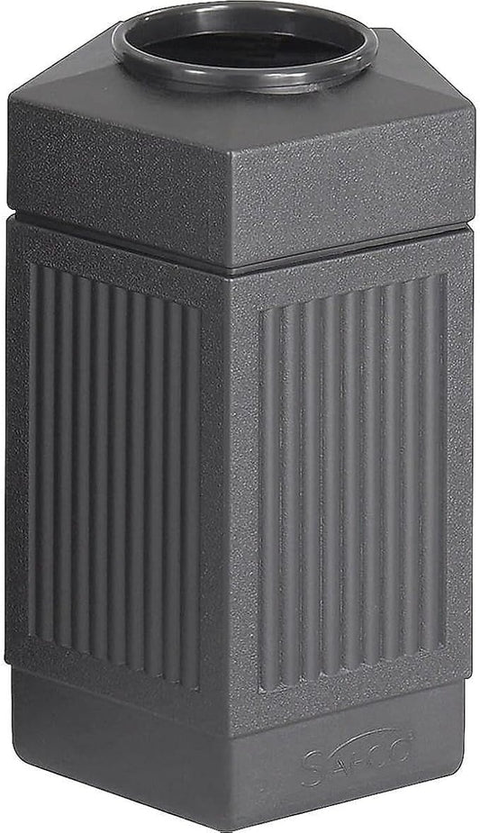 Safco Canmeleon Trash Can, 30 Gallons, Indoor and Outdoor Use, Durable & Weather-Resistant Commercial Garbage Can, Black
