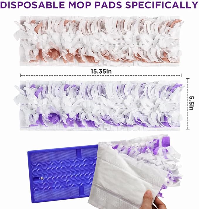 Replacement Pads for S.wiffer PowerMop Disposable Mop Pads,Surface Mopping Pad Refills, Spare Pack for Floor Cleaning, (10 Purple + 10 Brown)
