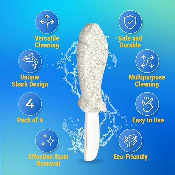 4 Pack Pumice Stone for Toilet Cleaning | Toilet Pumice Stone with Handle | Pumice for Cleaning | Pumice for Toilet Bowl Cleaning