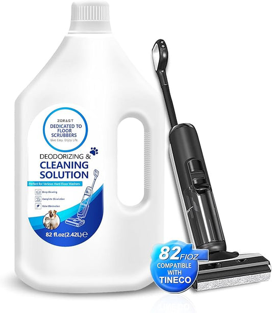 Floor Cleaning Solution, 82 FL OZ, Deep Cleans for Multiple Hard Floors, Compatible with Tineco S3/S5/S7 Pro & iFloor 3/5 (No Steam), Deep Deodorization Pet-Friendly, Stain-Busting & Fresh-Scented