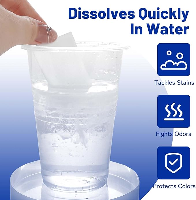 Laundry Sheet Paper, Washing Powder, Fresh Scent Laundry Detergent Sheets, 120 Loads, Deep Clean Formula with Stain Fighting Power(120PCS)