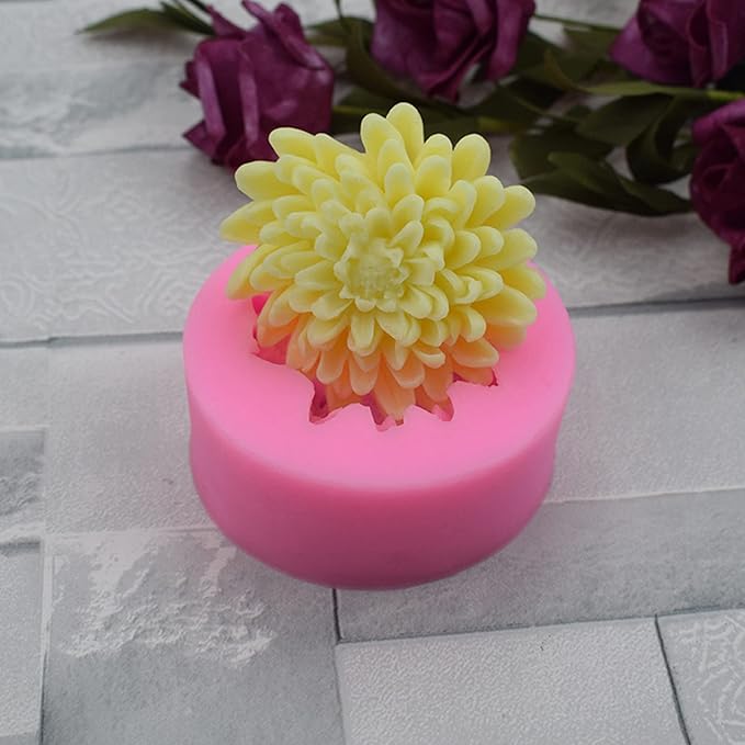 Chrysanthemum Flower Silicone Soap Mold Candle Mold Fondant Chocolate Cake Candy Mould Resin Clay Baking Pastry Tools