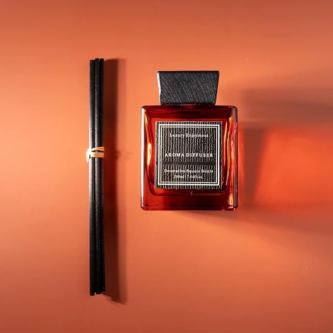 XEPTLE Long-Lasting Air Freshener, Fresh Freesia Pear Reed Diffuser, 7.04 oz, Eliminate Odor,Home/Bathroom/Bedroom/Livingroom/Office Decor - Orange