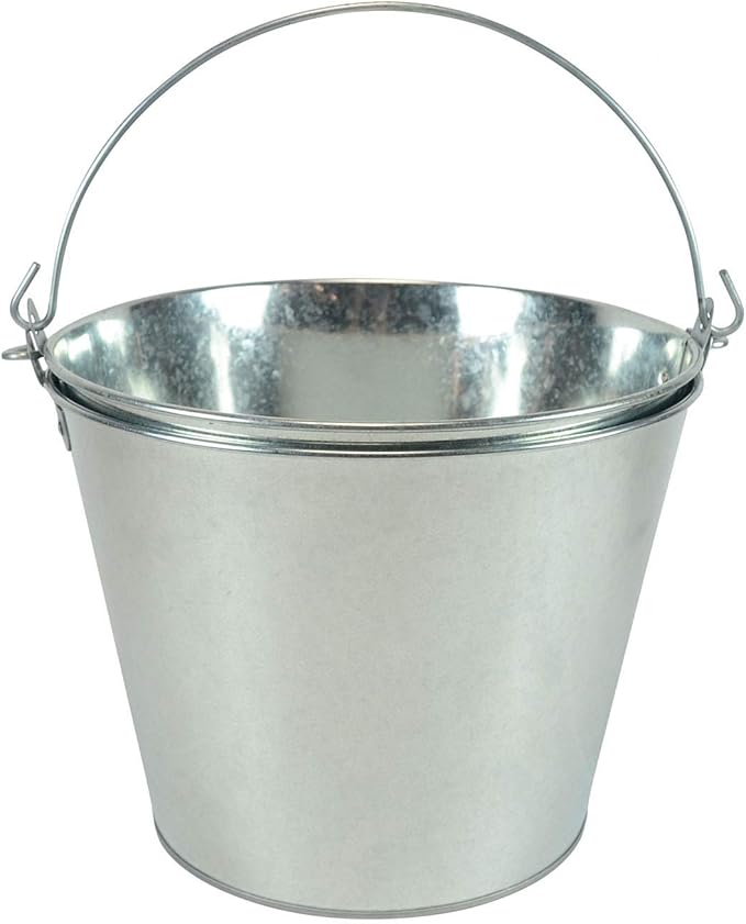 5-Quart Galvanized Pail Beer Bucket 9x9x7 inches (Pack of 2)