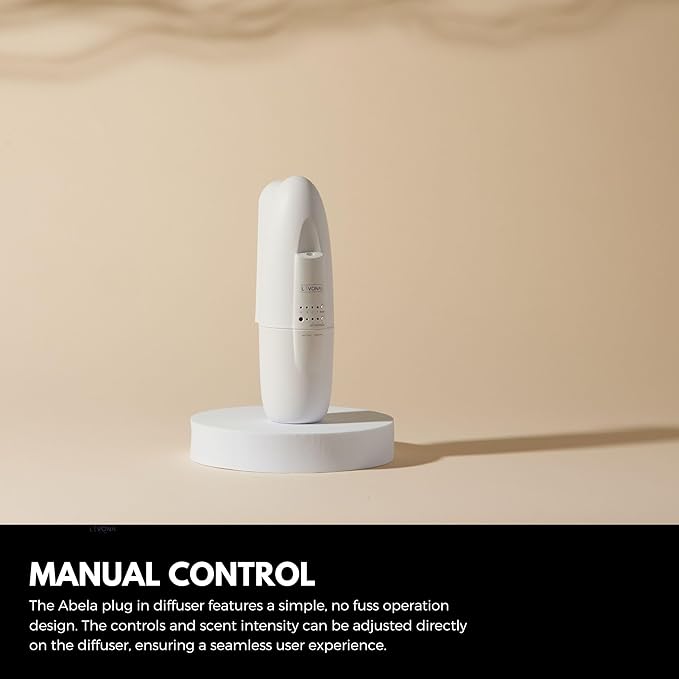 Levona Scent Abela 100 - Essential Oil Diffuser & Plug in Air Freshener for Home, Office and Hotel Use, Waterless Diffuser & Nebulizer - White, 500 sqft (Button Control, Oil Not Included)