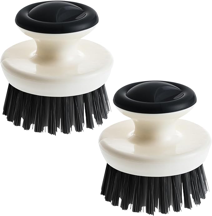 Dish Scrub Brush,Ergonomic Grip Palm Brush,Kitchen Scrub Brushes for Cleaning, Dish Scrubber with Stiff Bristles for Sink, Pots, Pans