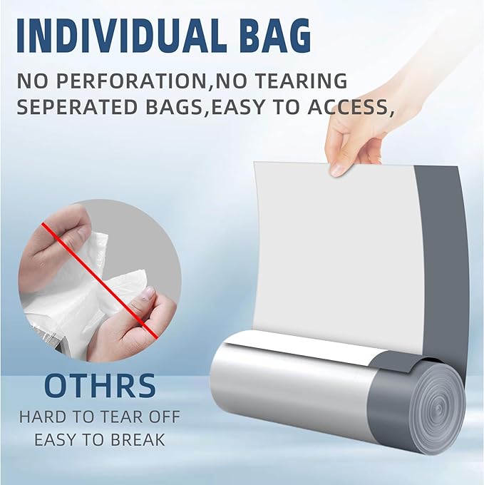 2.6 Gallon Mini Drawstring Trash Bags, Small Garbage Bags by KSSKSS, Code a fit 10-15 Liter, 2.6-4 Gal, White Trash Bin Liners for Home Office Kitchen Bathroom Bedroom, 120 Counts