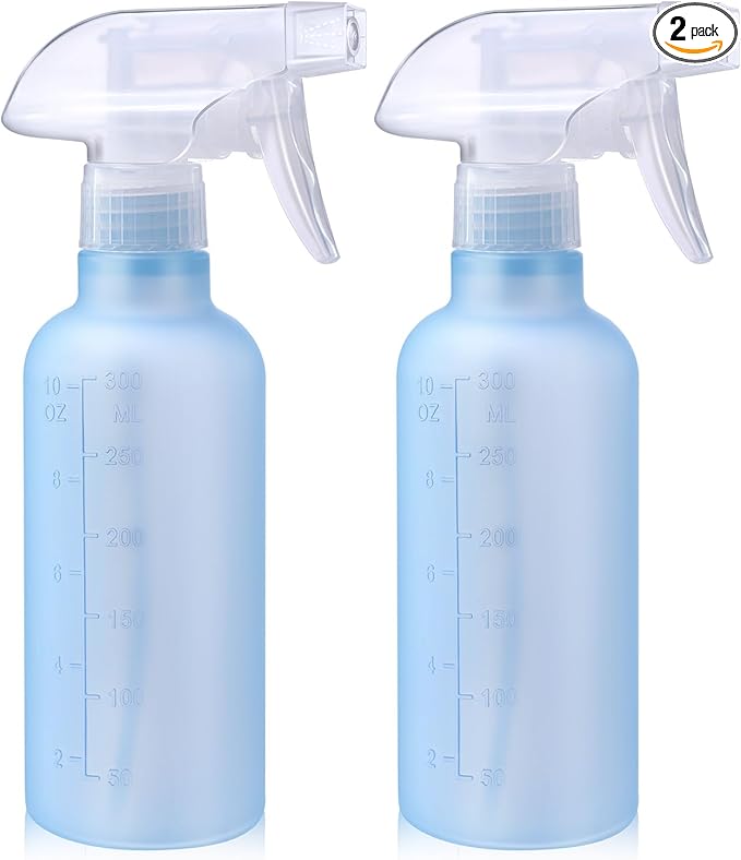 Spray Bottles, Small Water Spray Bottle for Hair Cleaning Plants Pet, Mist/Stream Adjustable, BPA-free Plastic Spray Bottle 10 oz (300ml), Squirt Bottle 2 Pack